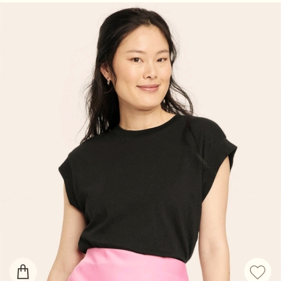 a new day Tops - Target 'a new day' Black Extended Shoulder Tee Women's Size Large NWOT